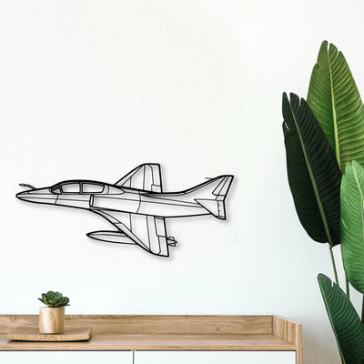 A23 24 Musketeer 4 Classic Aircraft Silhouette Metal Wall Art - Tinvibe
