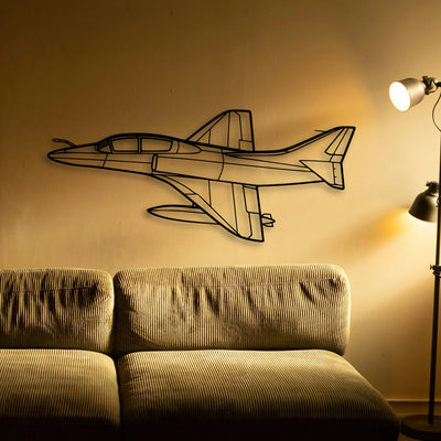 A23 24 Musketeer 4 Classic Aircraft Silhouette Metal Wall Art - Tinvibe