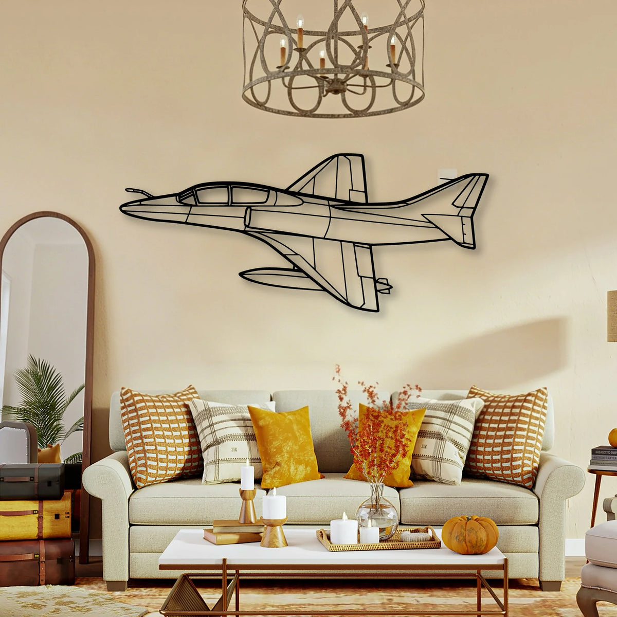 A23 24 Musketeer 4 Classic Aircraft Silhouette Metal Wall Art - Tinvibe
