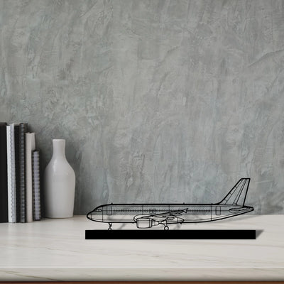 a320-cfm56-2 Silhouette Metal Art Stand - Tinvibe