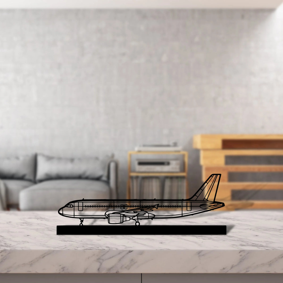 a320-cfm56 Silhouette Metal Art Stand - Tinvibe