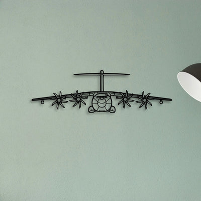 A400M Atlas 2 Classic Aircraft Silhouette Metal Wall Art - Tinvibe
