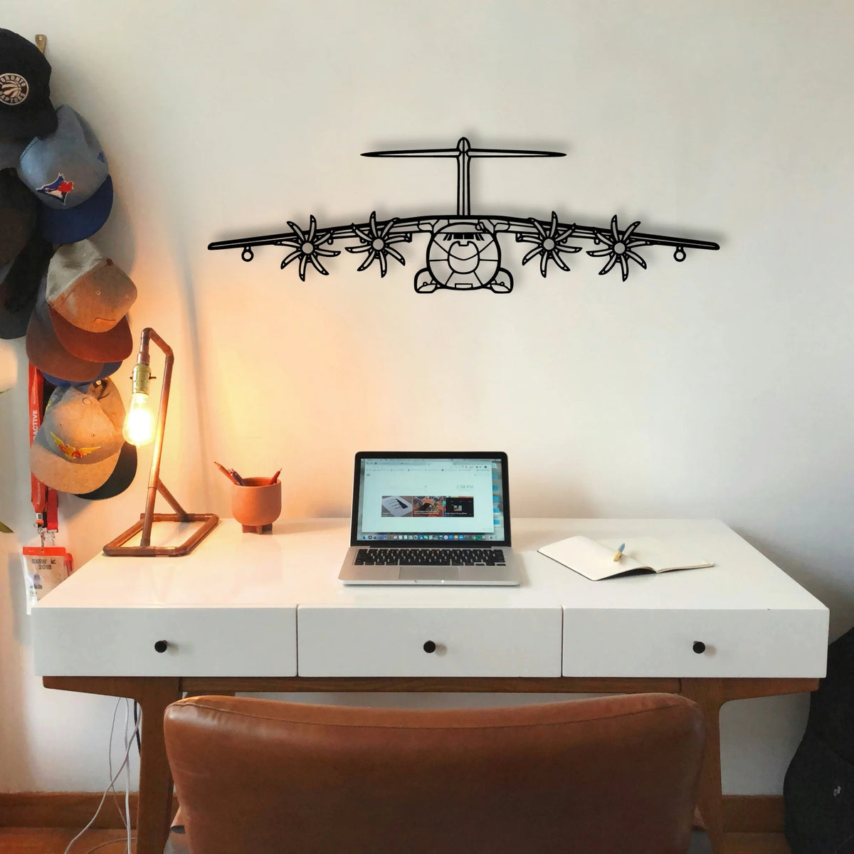 A400M Atlas 2 Classic Aircraft Silhouette Metal Wall Art - Tinvibe
