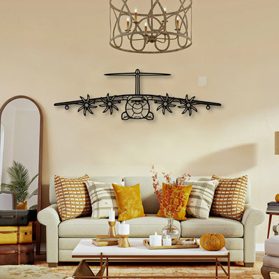A400M Atlas 2 Classic Aircraft Silhouette Metal Wall Art - Tinvibe