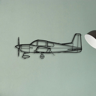 Aa 5 Classic Aircraft Silhouette Metal Wall Art - Tinvibe