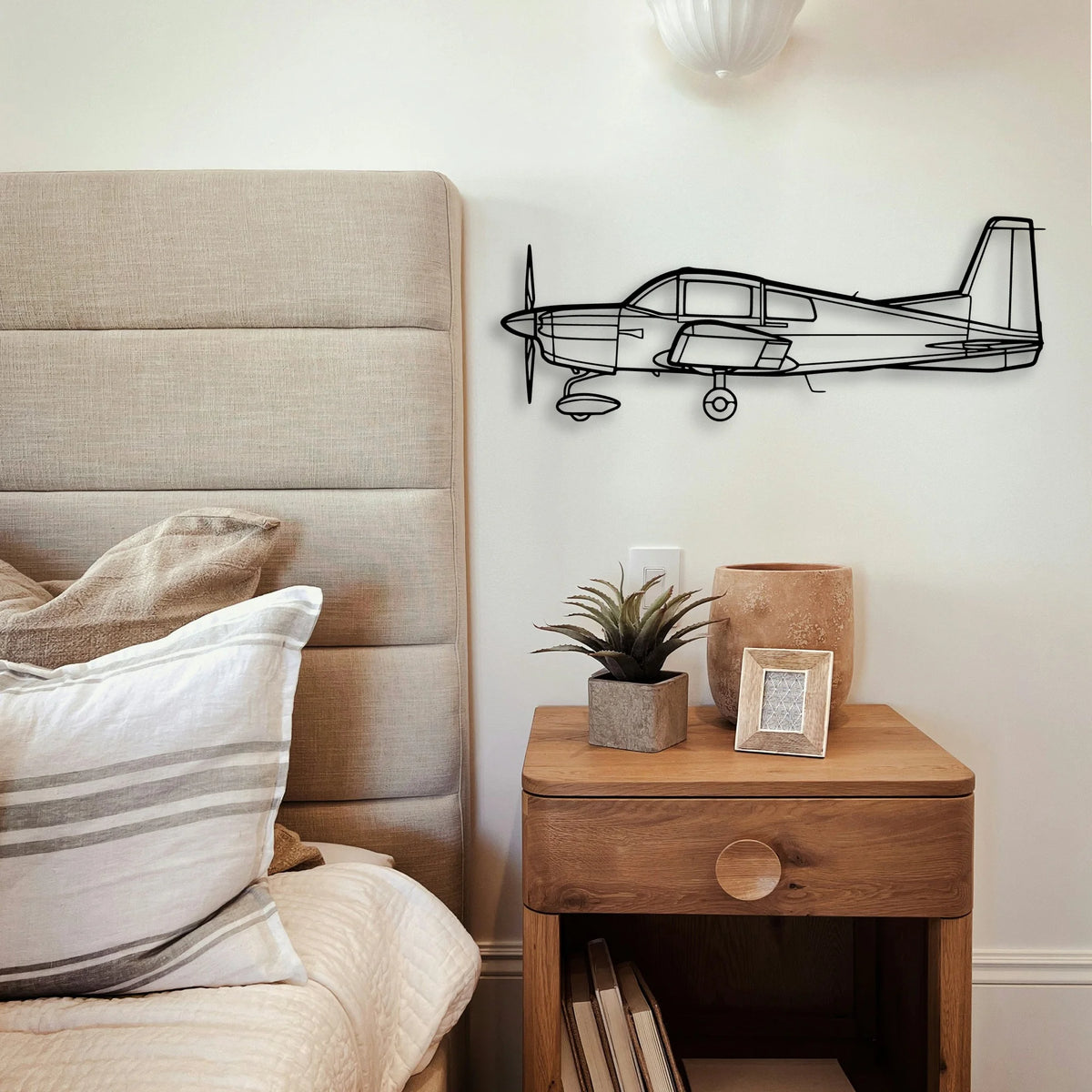 Aa 5 Classic Aircraft Silhouette Metal Wall Art - Tinvibe