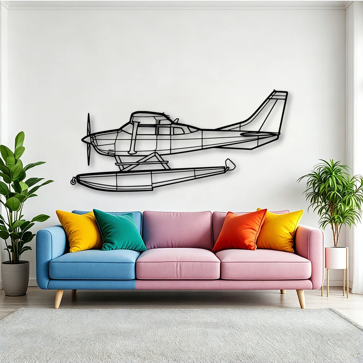 Aerostar 601P Classic Aircraft Silhouette Metal Wall Art - Tinvibe