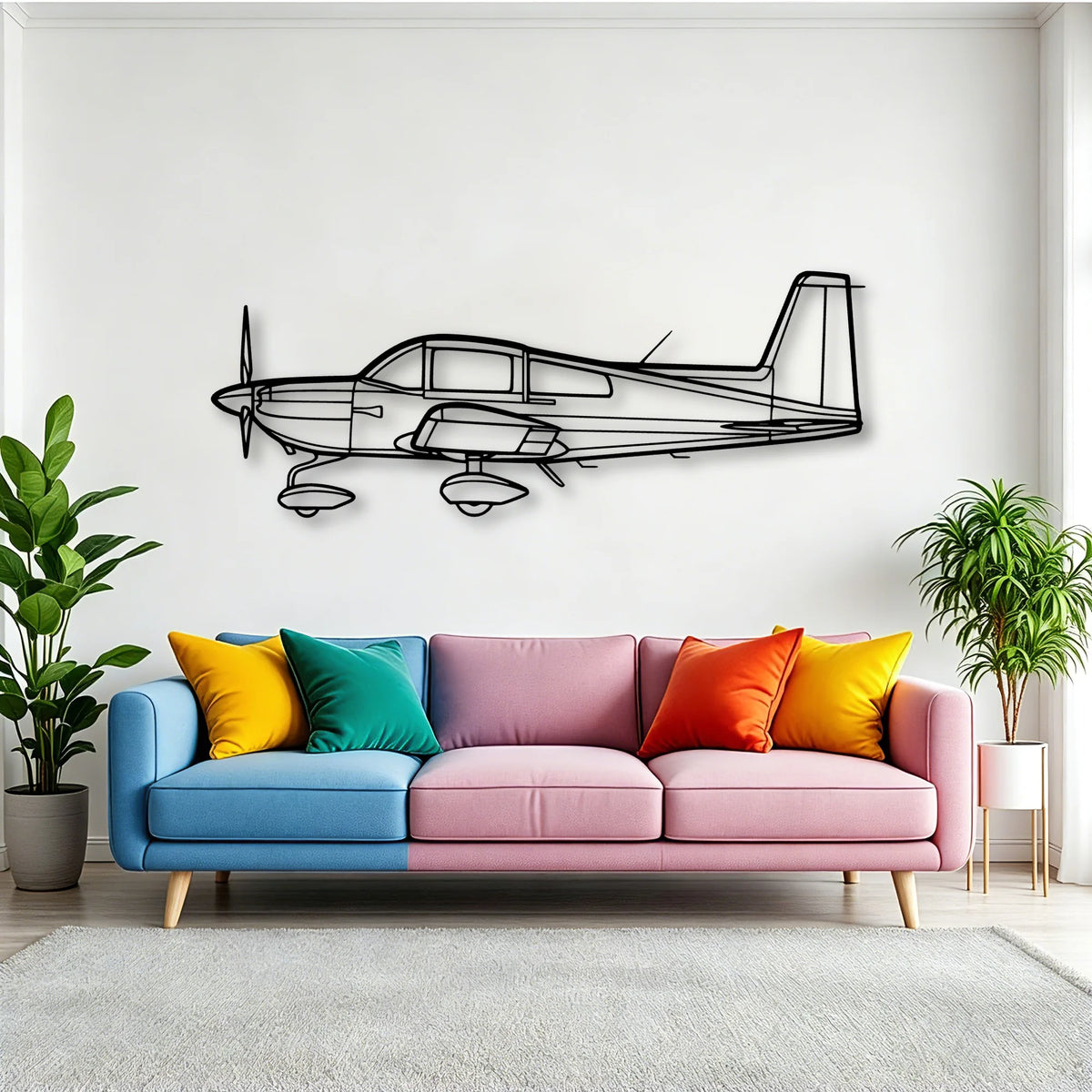 Ag 5B Tiger 2 Classic Aircraft Silhouette Metal Wall Art - Tinvibe