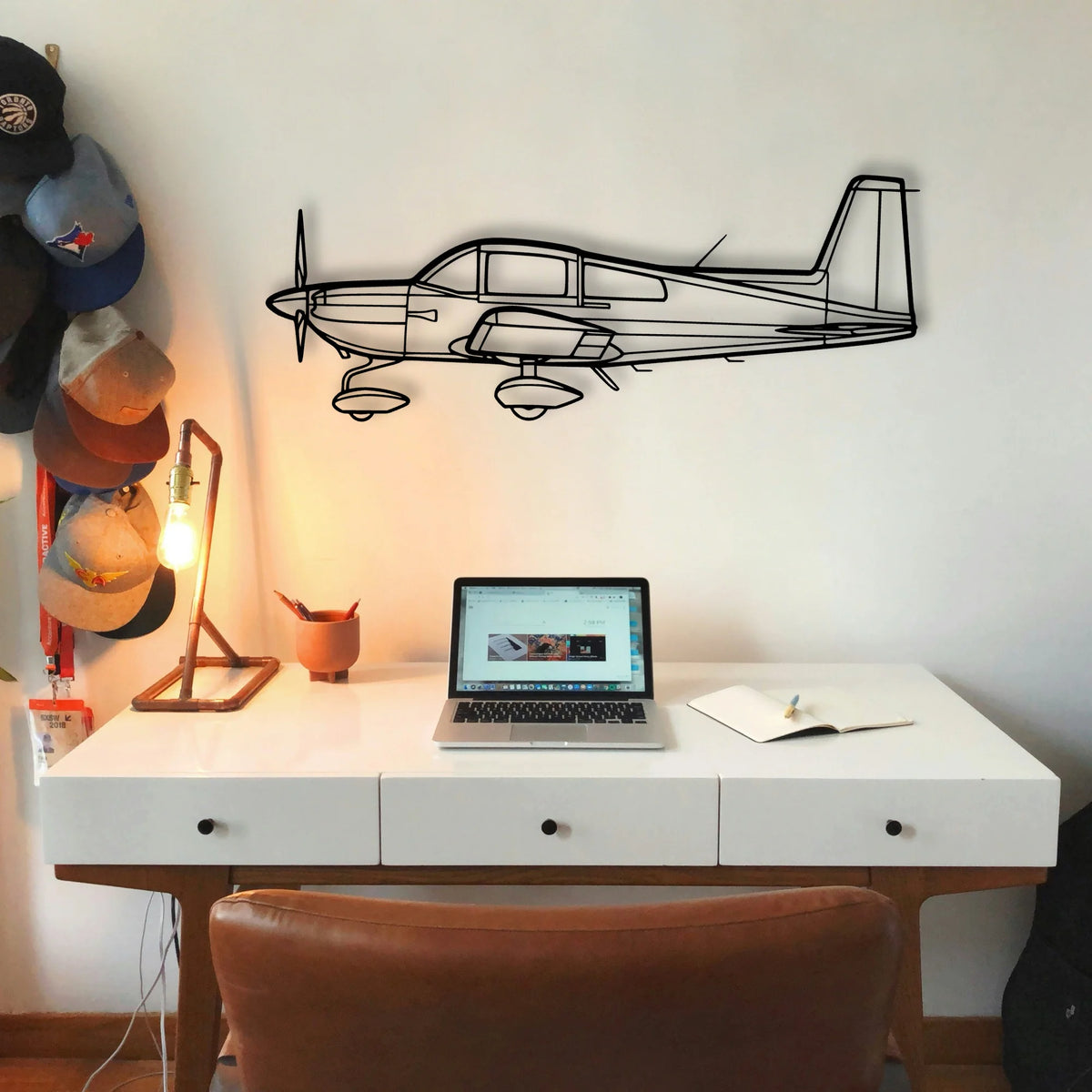 Ag 5B Tiger 2 Classic Aircraft Silhouette Metal Wall Art - Tinvibe