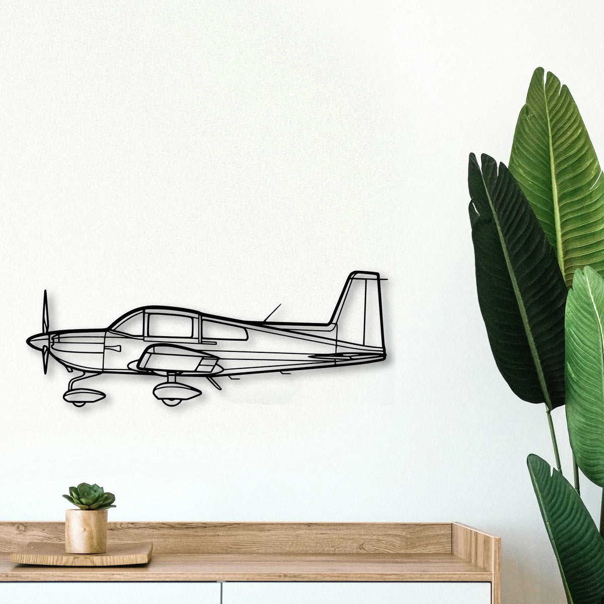 Ag 5B Tiger 2 Classic Aircraft Silhouette Metal Wall Art - Tinvibe