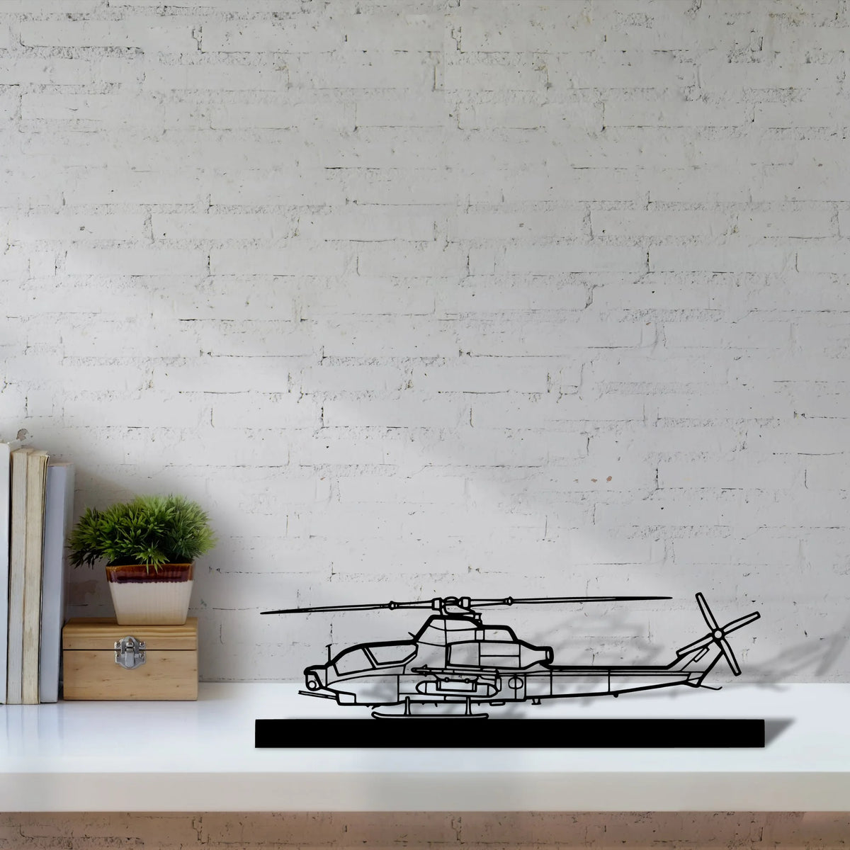 ah-1z-viper Silhouette Metal Art Stand - Tinvibe