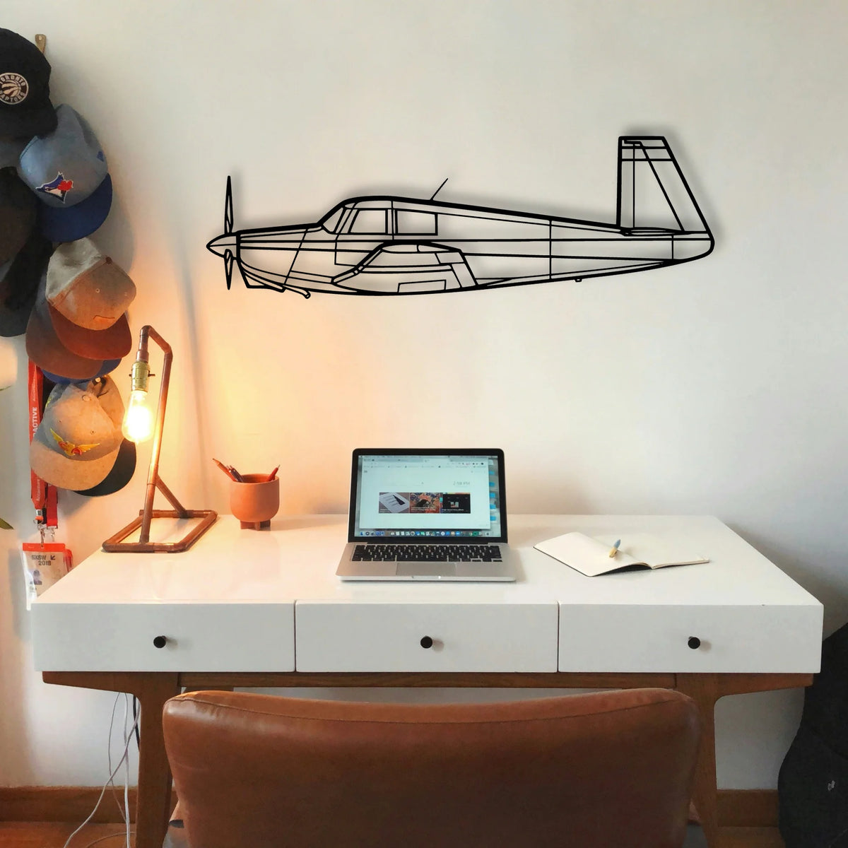 Archer Lx Classic Aircraft Silhouette Metal Wall Art - Tinvibe
