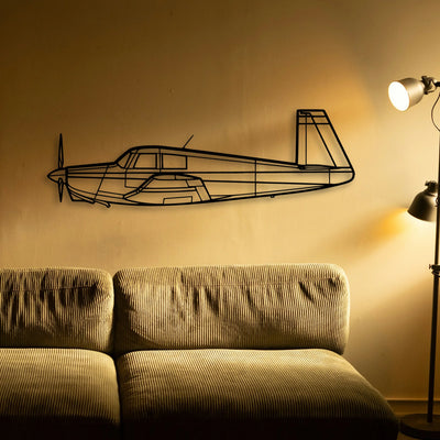 Archer Lx Classic Aircraft Silhouette Metal Wall Art - Tinvibe