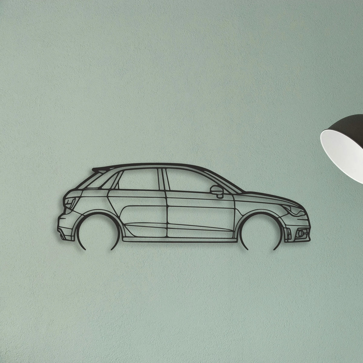 Audi A1 Classic Silhouette Metal Wall Art - Tinvibe