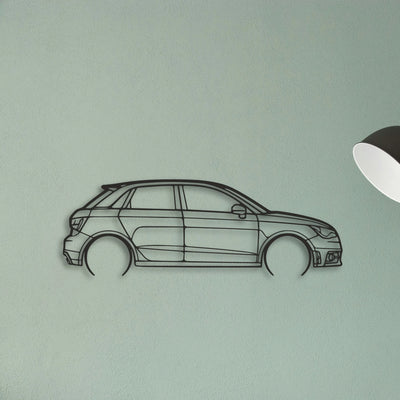 Audi A1 Classic Silhouette Metal Wall Art - Tinvibe