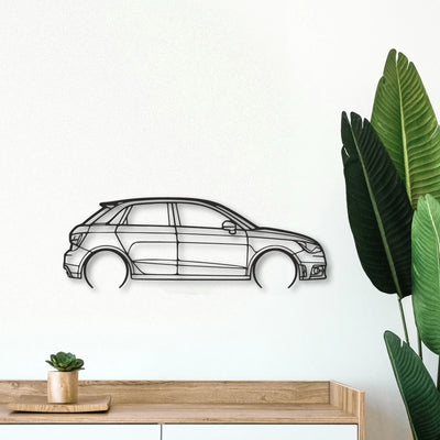 Audi A1 Classic Silhouette Metal Wall Art - Tinvibe