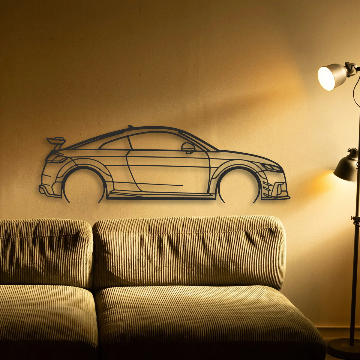 Audi TT Classic Silhouette Metal Wall Art - Tinvibe