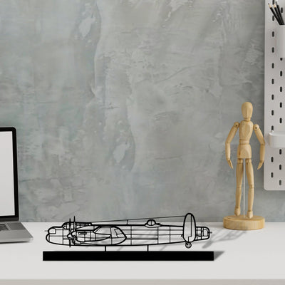 avro-lancaster Silhouette Metal Art Stand - Tinvibe