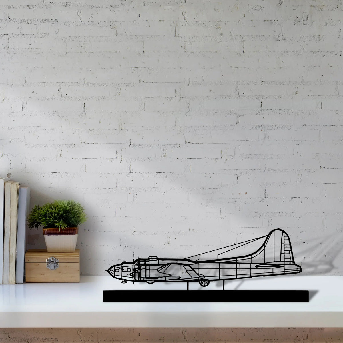 b-17 Silhouette Metal Art Stand - Tinvibe