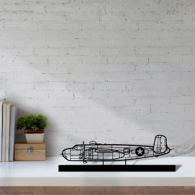 b-25h Silhouette Metal Art Stand - Tinvibe