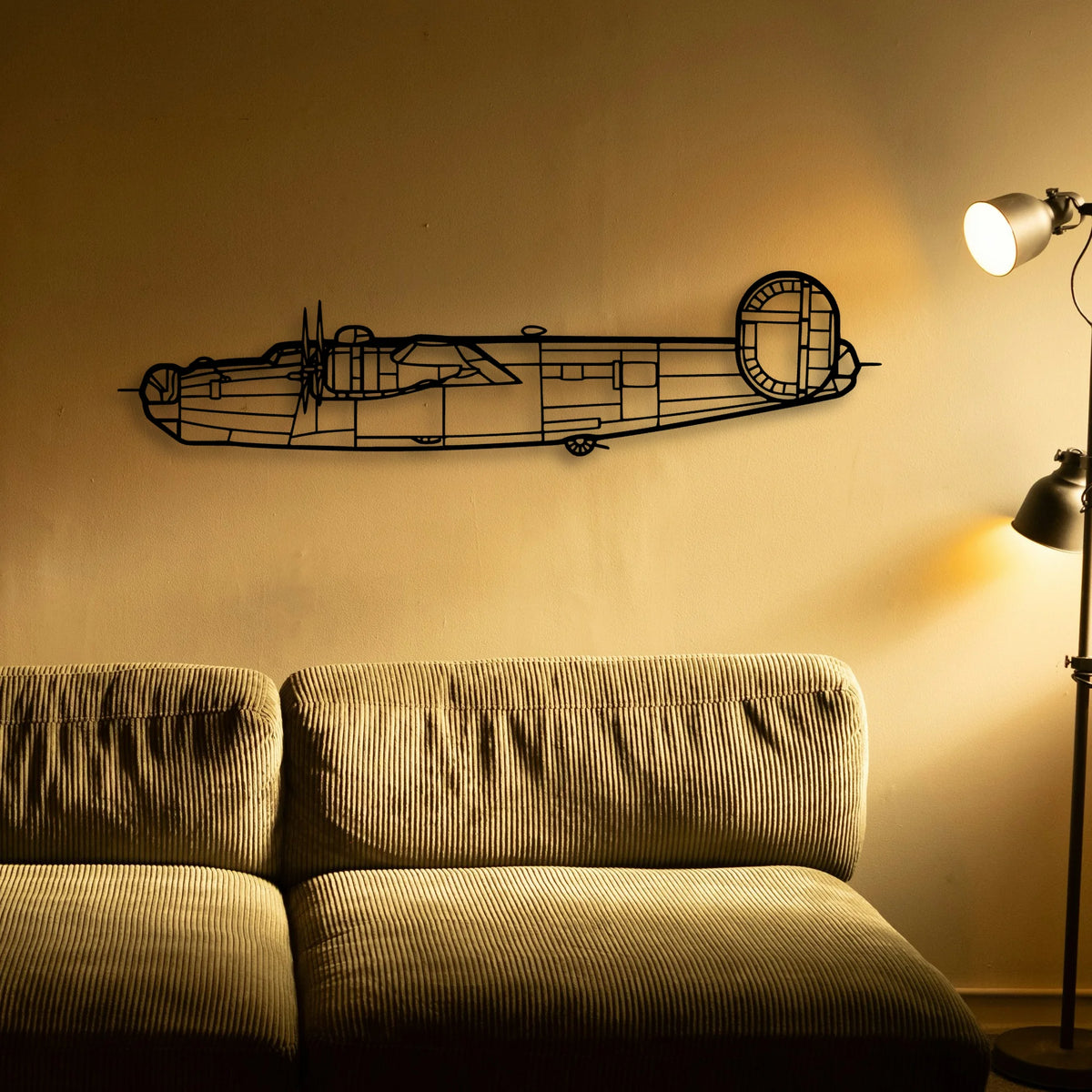 B 70 Classic Aircraft Silhouette Metal Wall Art - Tinvibe