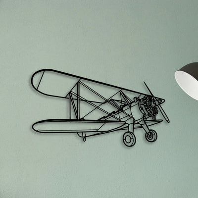 B25J 2 Classic Aircraft Silhouette Metal Wall Art - Tinvibe