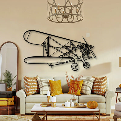 B25J 2 Classic Aircraft Silhouette Metal Wall Art - Tinvibe
