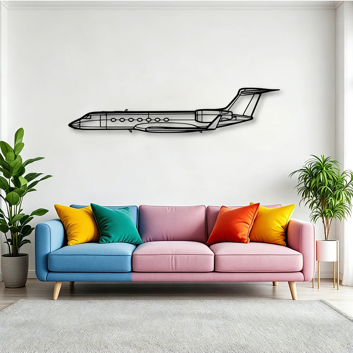 B25J 3 Classic Aircraft Silhouette Metal Wall Art - Tinvibe