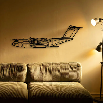 B737 300 2 Classic Aircraft Silhouette Metal Wall Art - Tinvibe