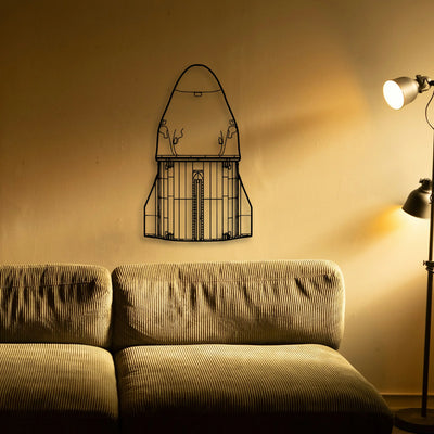 Baron 58 2 Classic Aircraft Silhouette Metal Wall Art - Tinvibe
