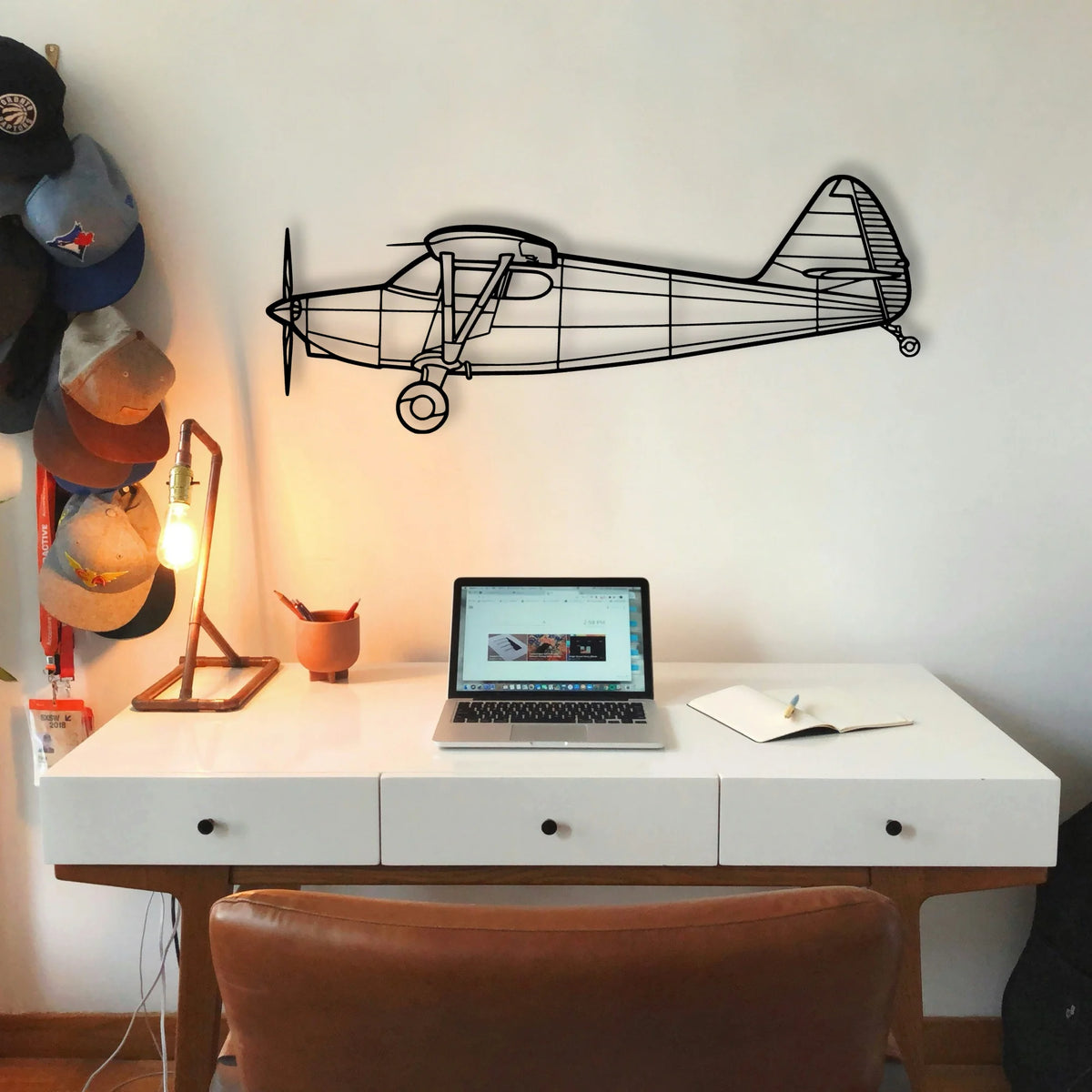 Bell 212 Sentry 2 Classic Aircraft Silhouette Metal Wall Art - Tinvibe
