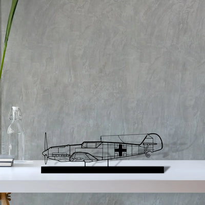 bf109-2 Silhouette Metal Art Stand - Tinvibe