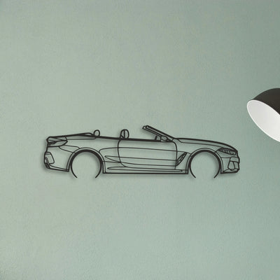 BMW 850i Classic Silhouette Metal Wall Art - Tinvibe