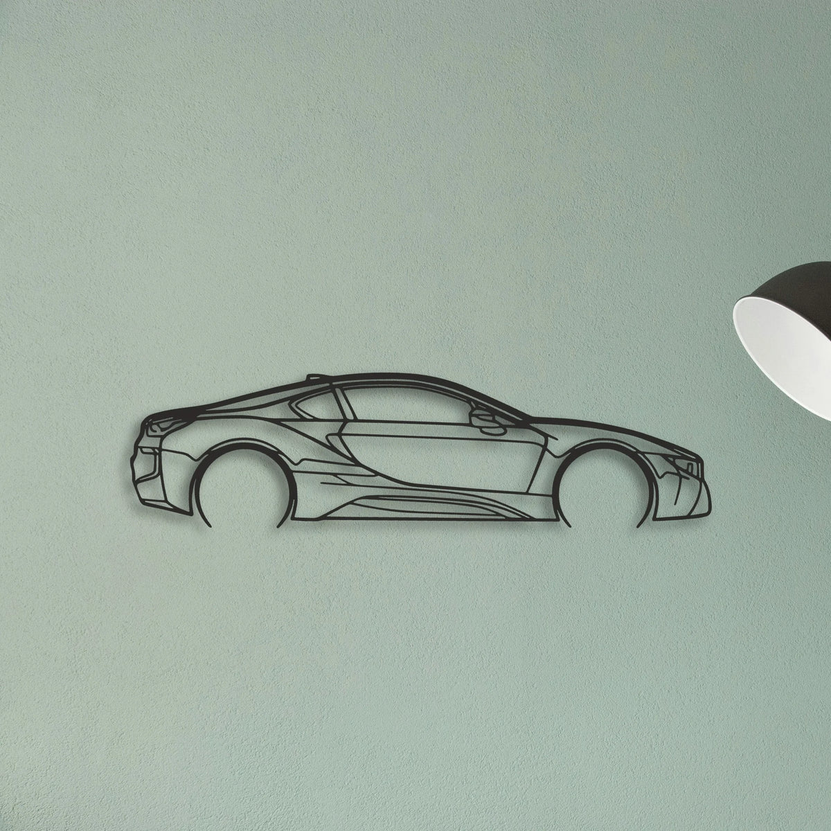 BMW I8 Classic Silhouette Metal Wall Art - Tinvibe