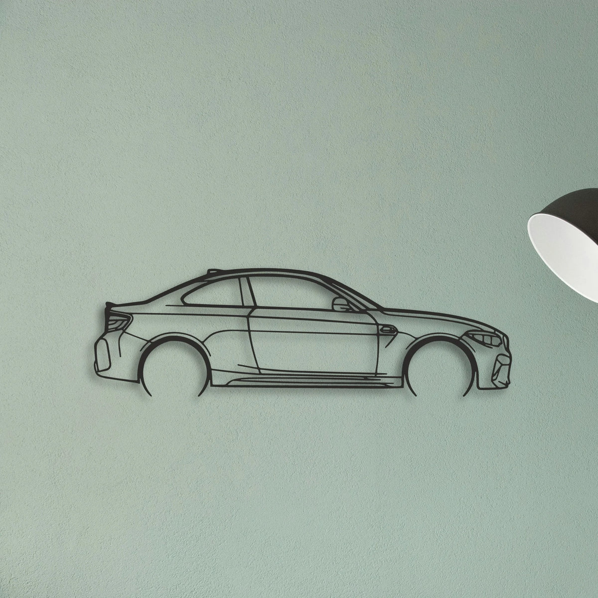 BMW M2 F87 Classic Silhouette Metal Wall Art - Tinvibe