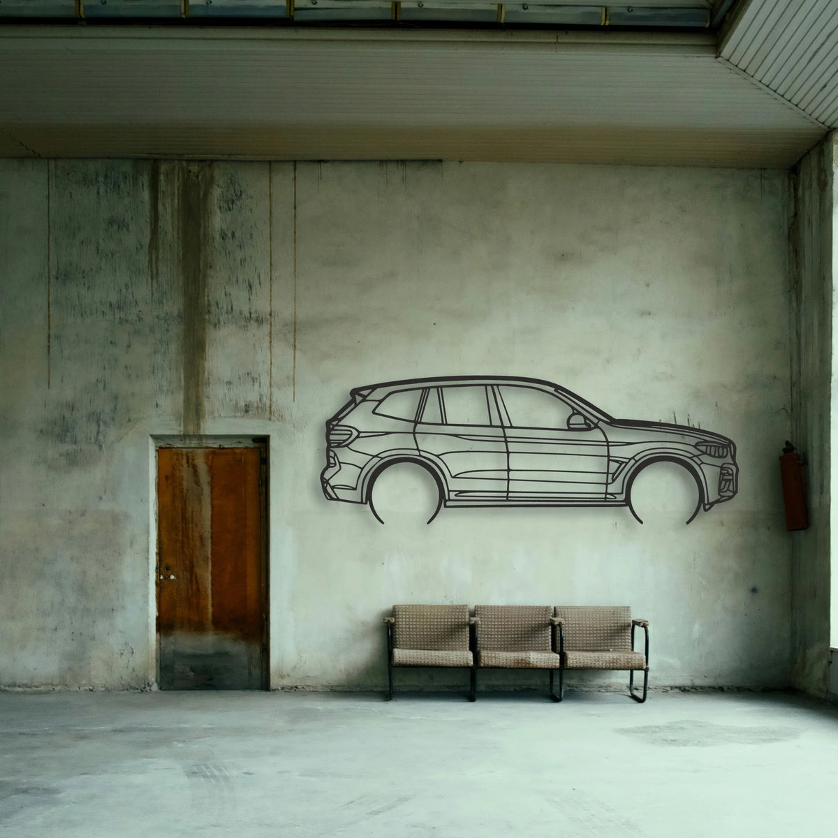 BMW X3 Classic Silhouette Metal Wall Art - Tinvibe