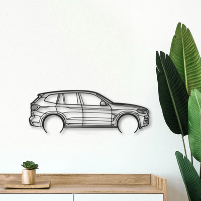 BMW X3 Classic Silhouette Metal Wall Art - Tinvibe