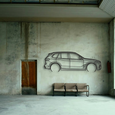 BMW X5 Classic Silhouette Metal Wall Art - Tinvibe