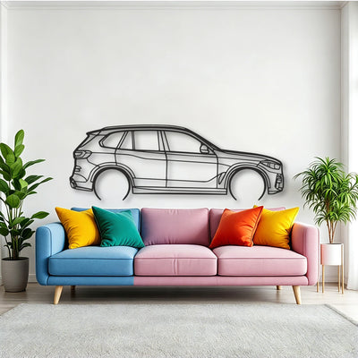 BMW X5 Classic Silhouette Metal Wall Art - Tinvibe