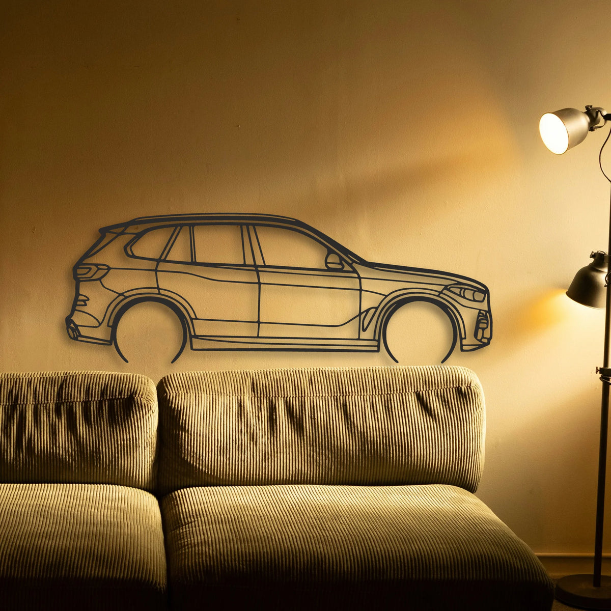 BMW X5 Classic Silhouette Metal Wall Art - Tinvibe