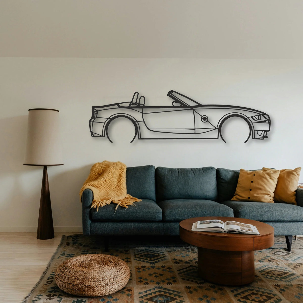 BMW Z4M Roadster Classic Silhouette Metal Wall Art - Tinvibe