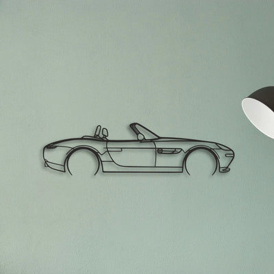 BMW Z8 Classic Silhouette Metal Wall Art - Tinvibe