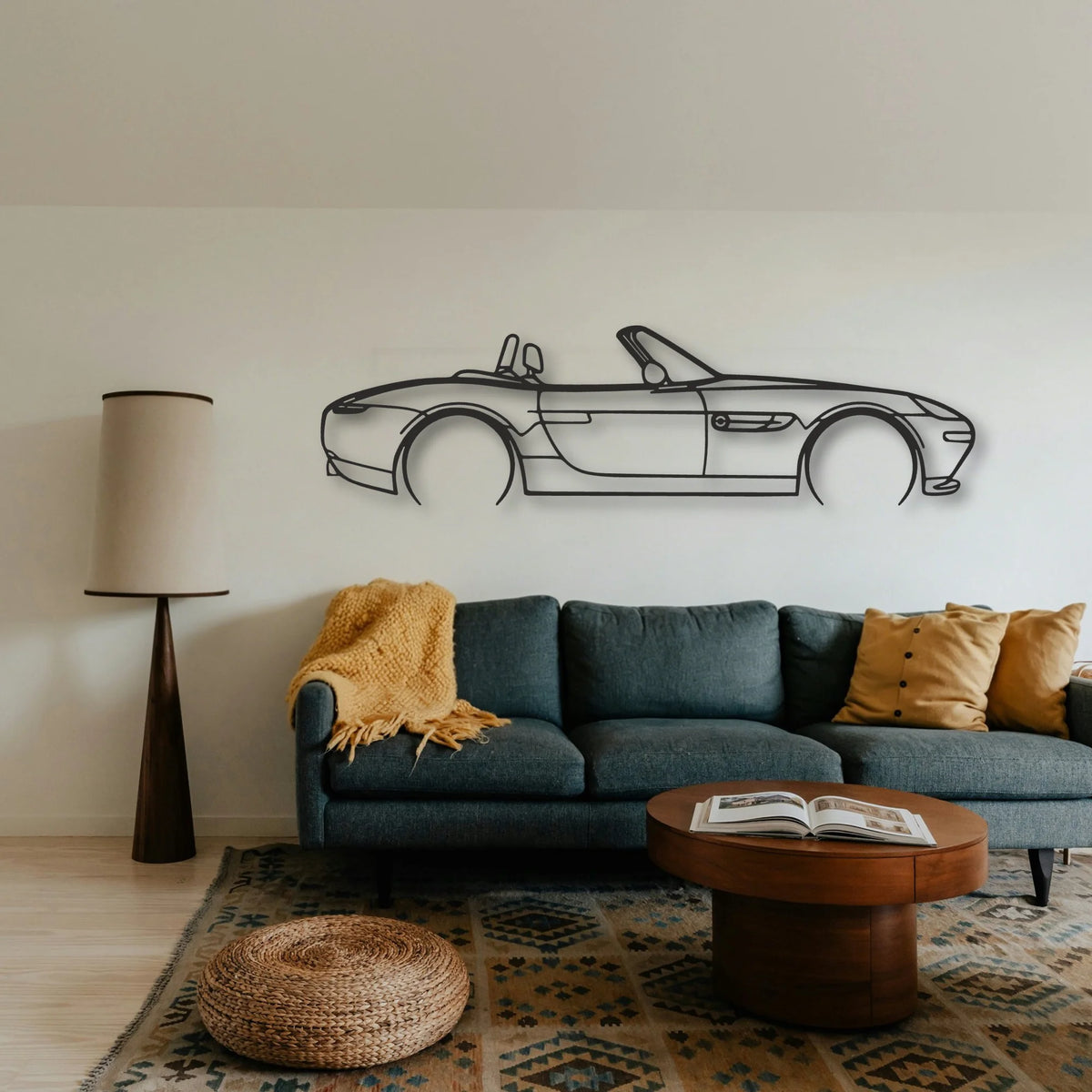 BMW Z8 Classic Silhouette Metal Wall Art - Tinvibe