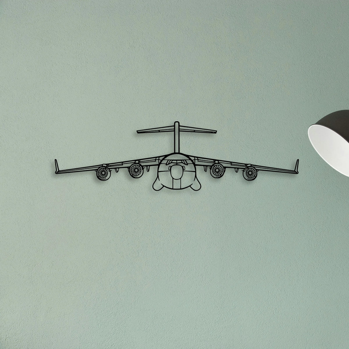 Boeing C17 Classic Aircraft Silhouette Metal Wall Art - Tinvibe