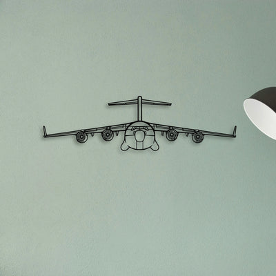 Boeing C17 Classic Aircraft Silhouette Metal Wall Art - Tinvibe