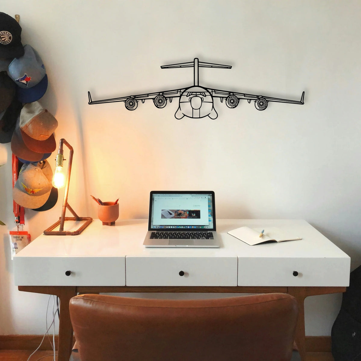 Boeing C17 Classic Aircraft Silhouette Metal Wall Art - Tinvibe