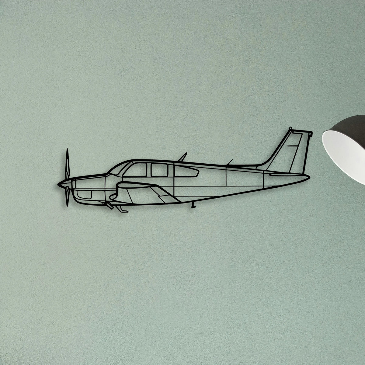 Bonanza F33A Classic Aircraft Silhouette Metal Wall Art - Tinvibe