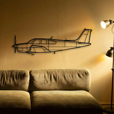 Bonanza F33A Classic Aircraft Silhouette Metal Wall Art - Tinvibe