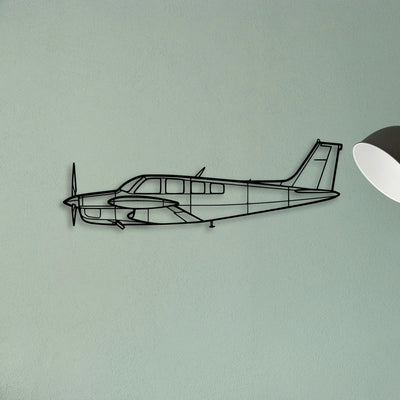 Bonanza F35 Classic Aircraft Silhouette Metal Wall Art - Tinvibe