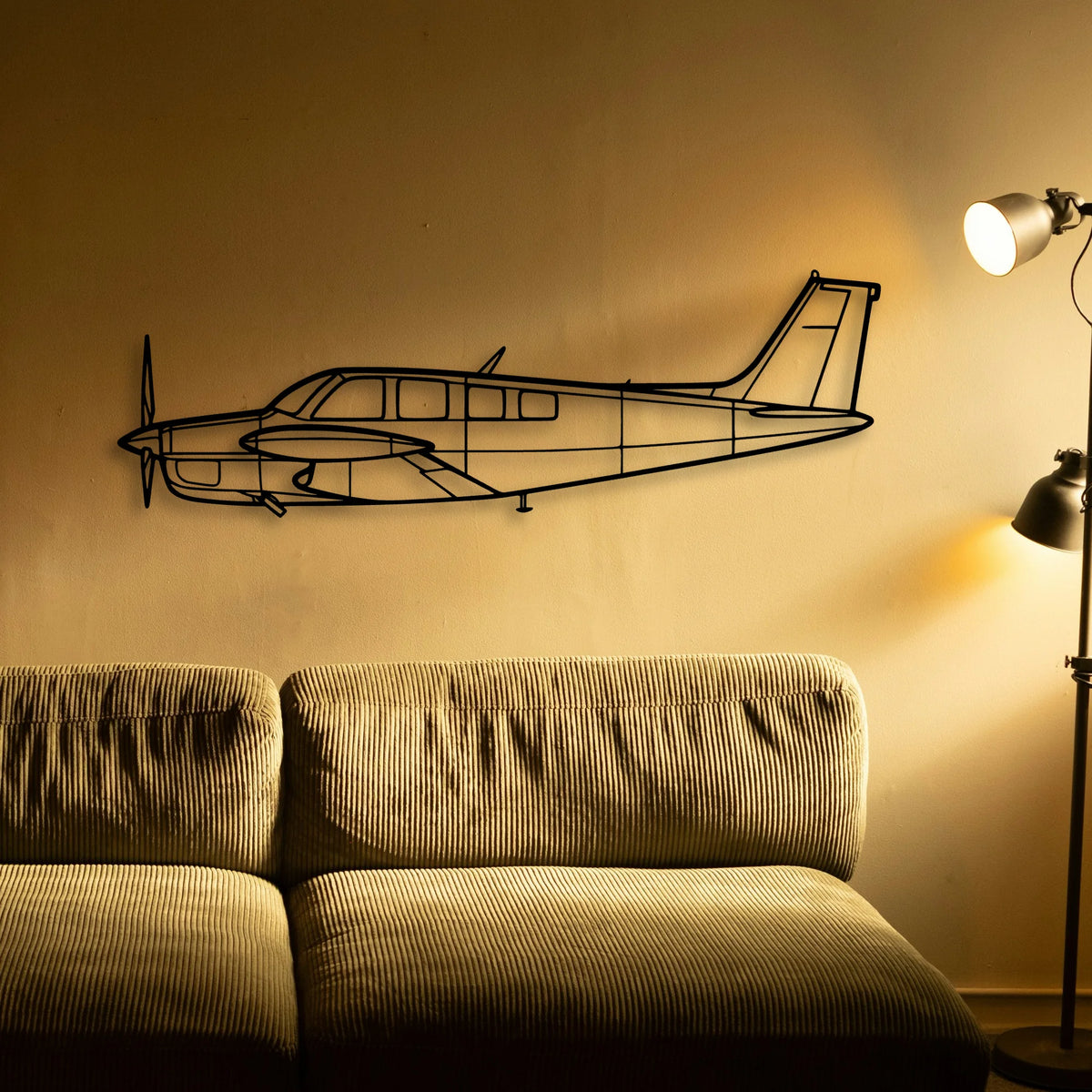 Bonanza F35 Classic Aircraft Silhouette Metal Wall Art - Tinvibe